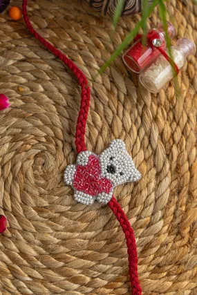 Teddy Embroidered Rakhi