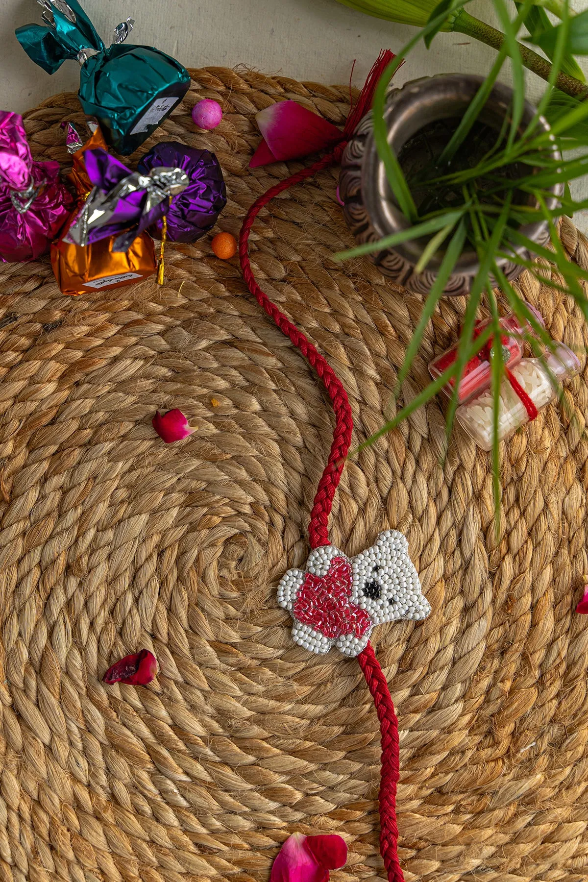 Teddy Embroidered Rakhi