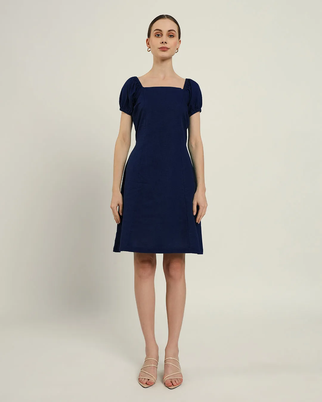 The Arar Daisy Midnight Blue Linen Dress