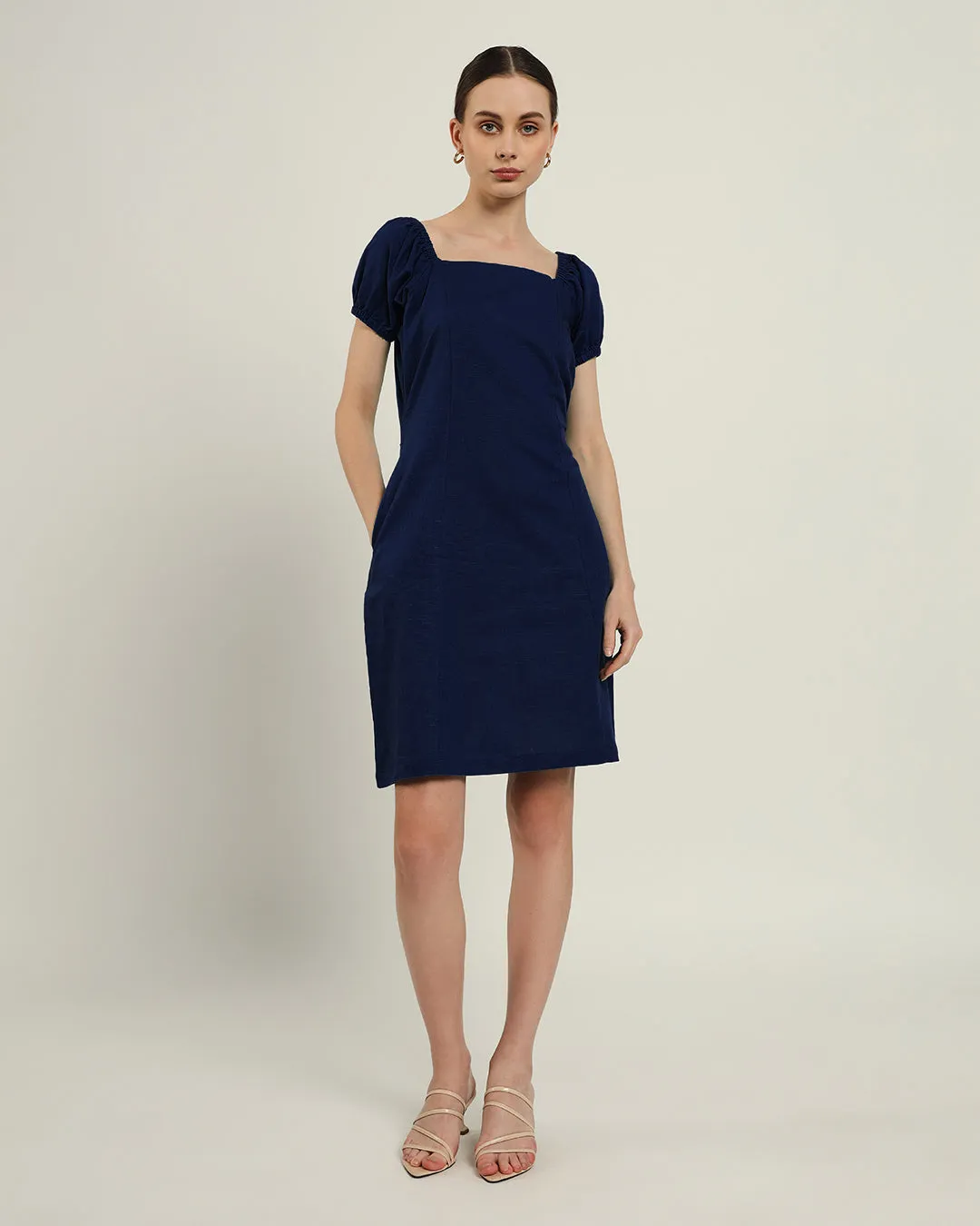 The Arar Daisy Midnight Blue Linen Dress