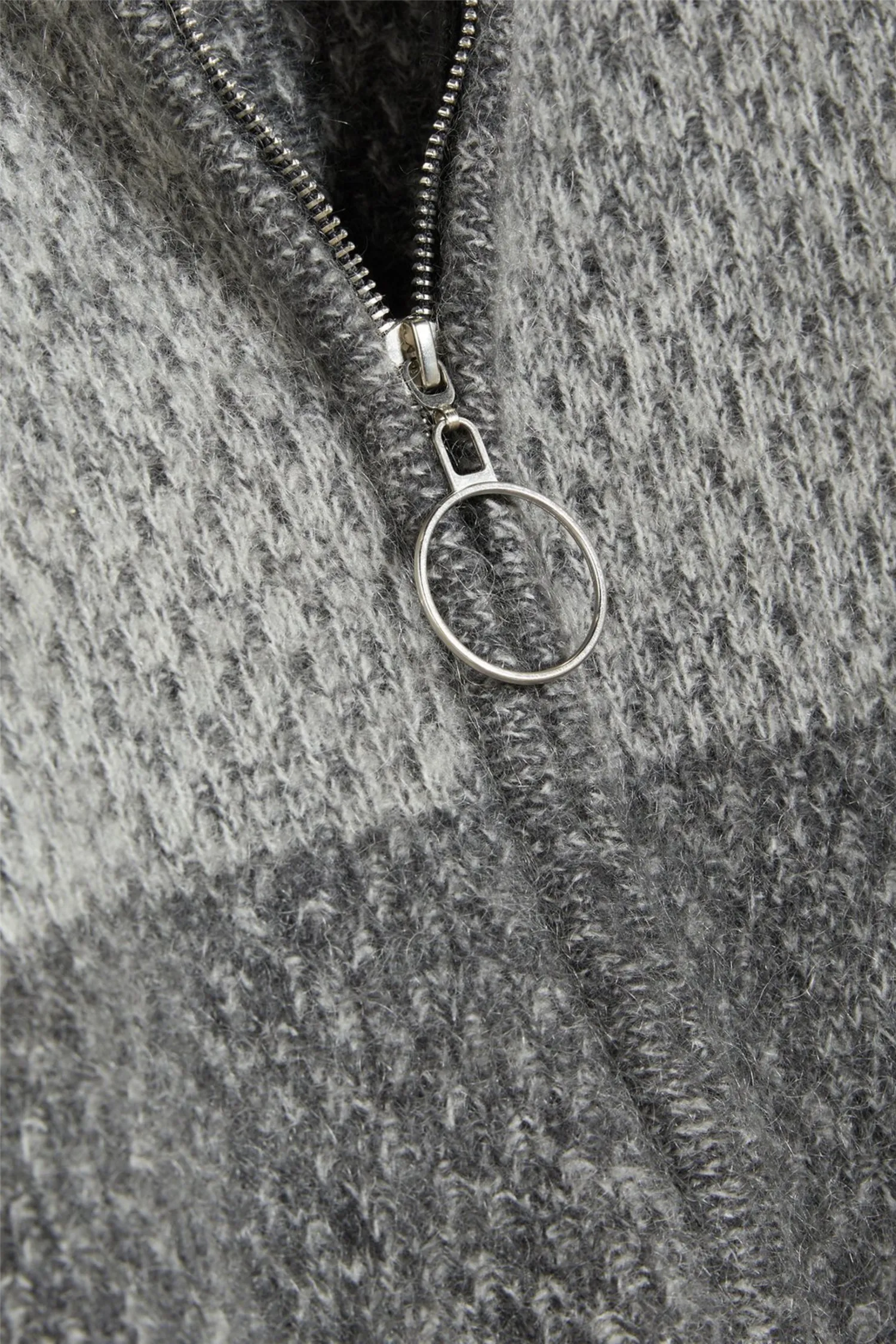 Tine Knit Cardigan Dk. Grey Mix