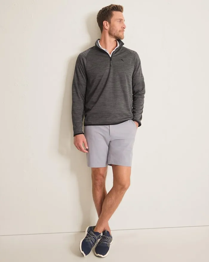 Tommy Bahama Men's IslandZone Palm Pro Half Zip Pullover Sweater - Black