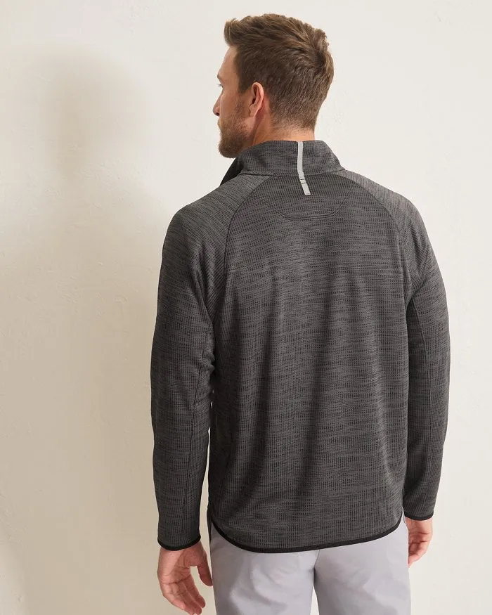 Tommy Bahama Men's IslandZone Palm Pro Half Zip Pullover Sweater - Black