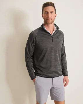 Tommy Bahama Men's IslandZone Palm Pro Half Zip Pullover Sweater - Black