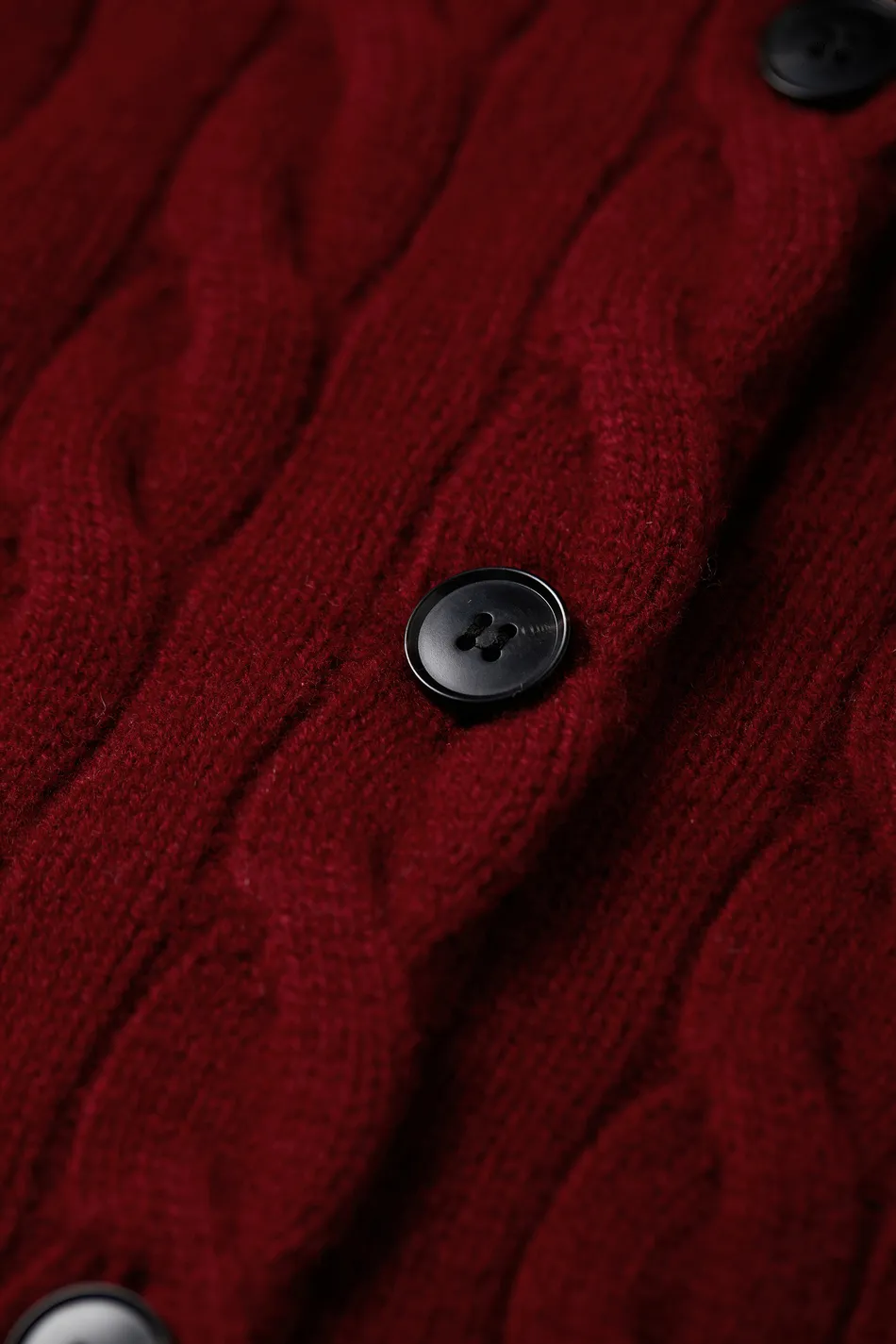 Vintage 100 Wool Cable Knit Cardigan