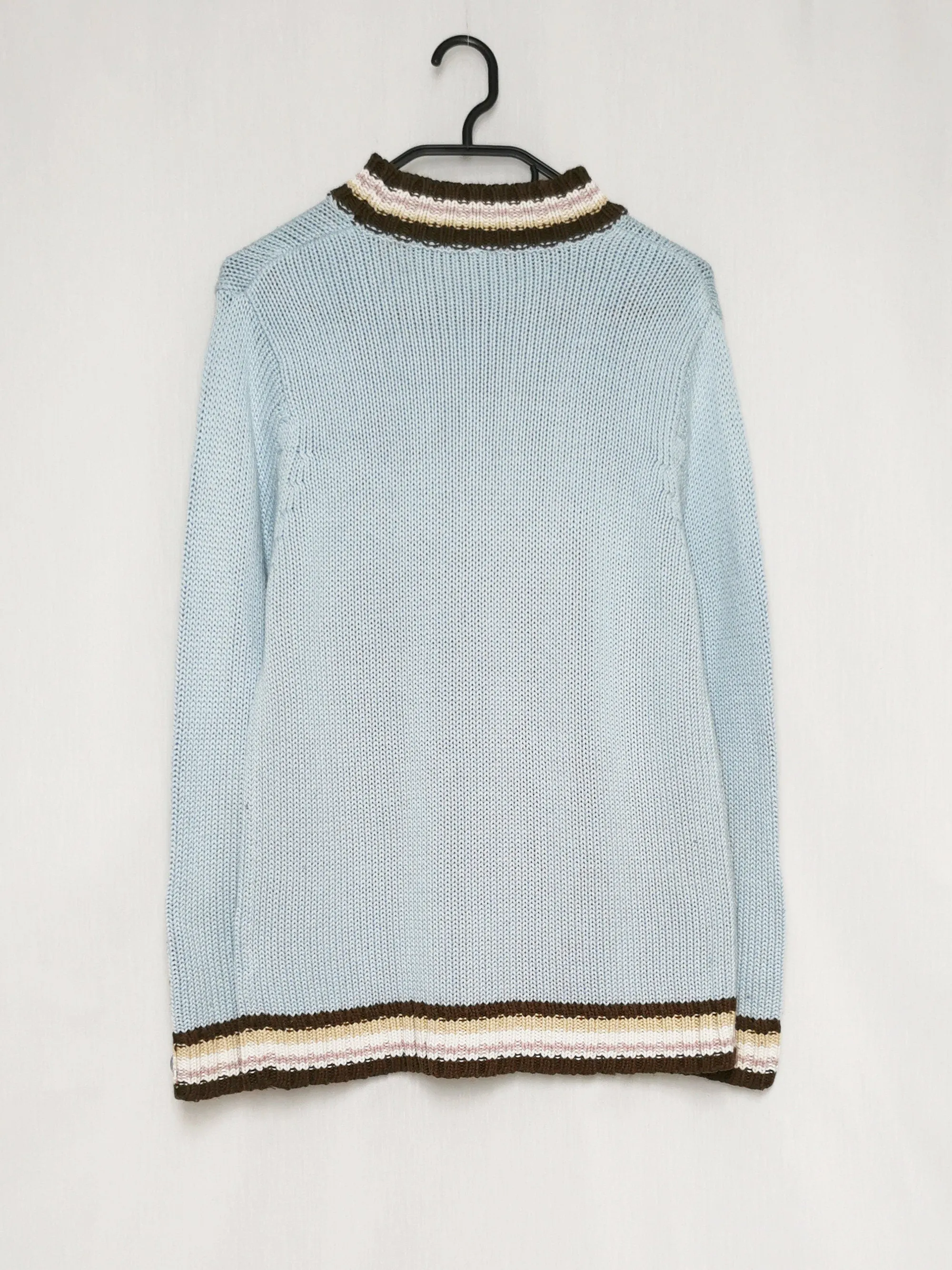 Vintage 90s blue minimalist highneck jumper top