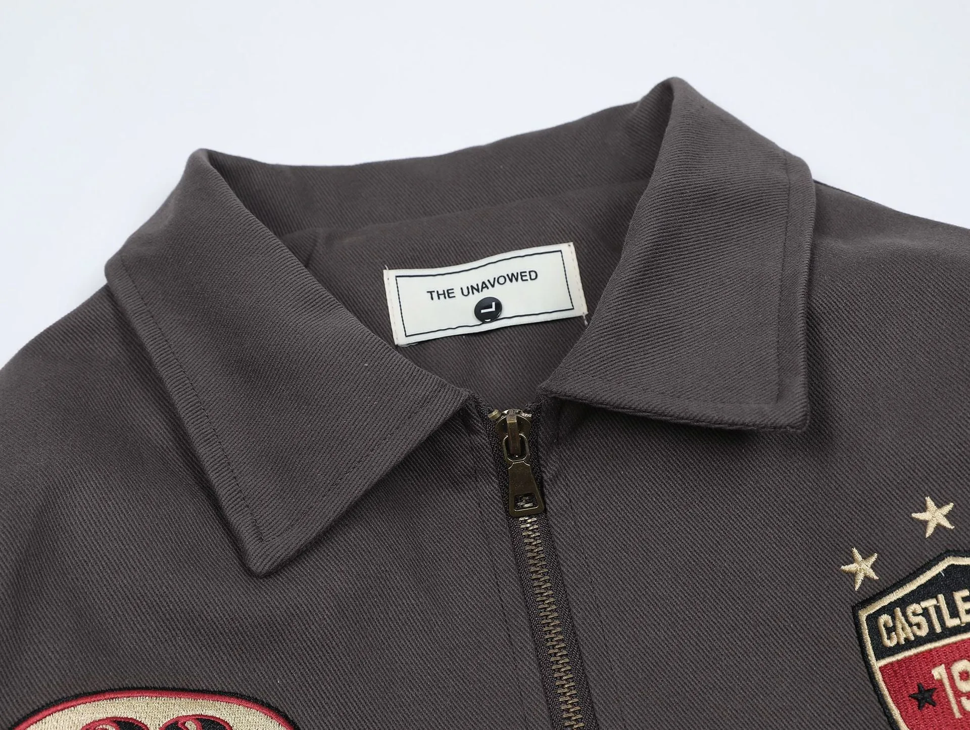 Vintage Bomber Jacket with Embroidery
