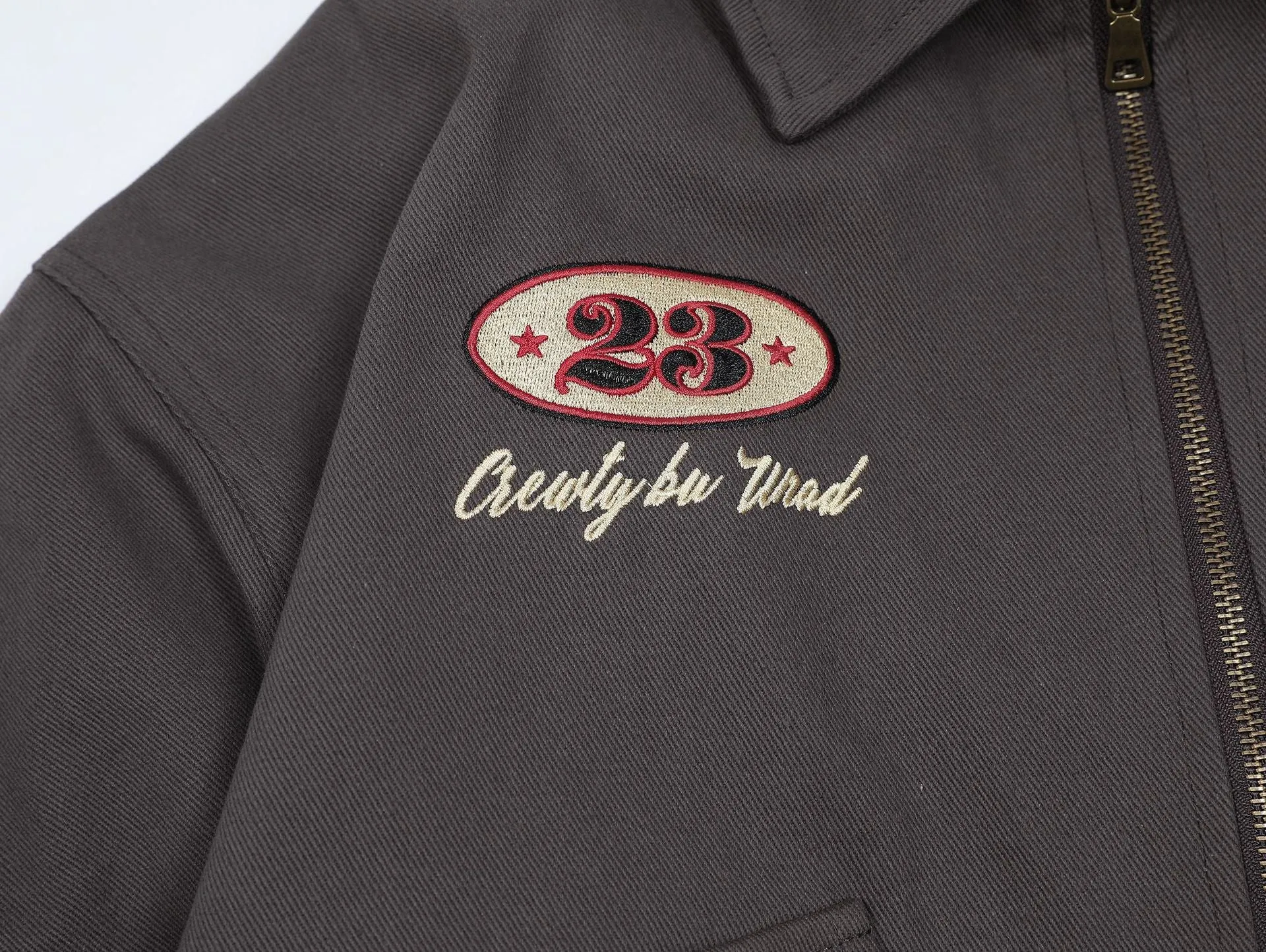 Vintage Bomber Jacket with Embroidery