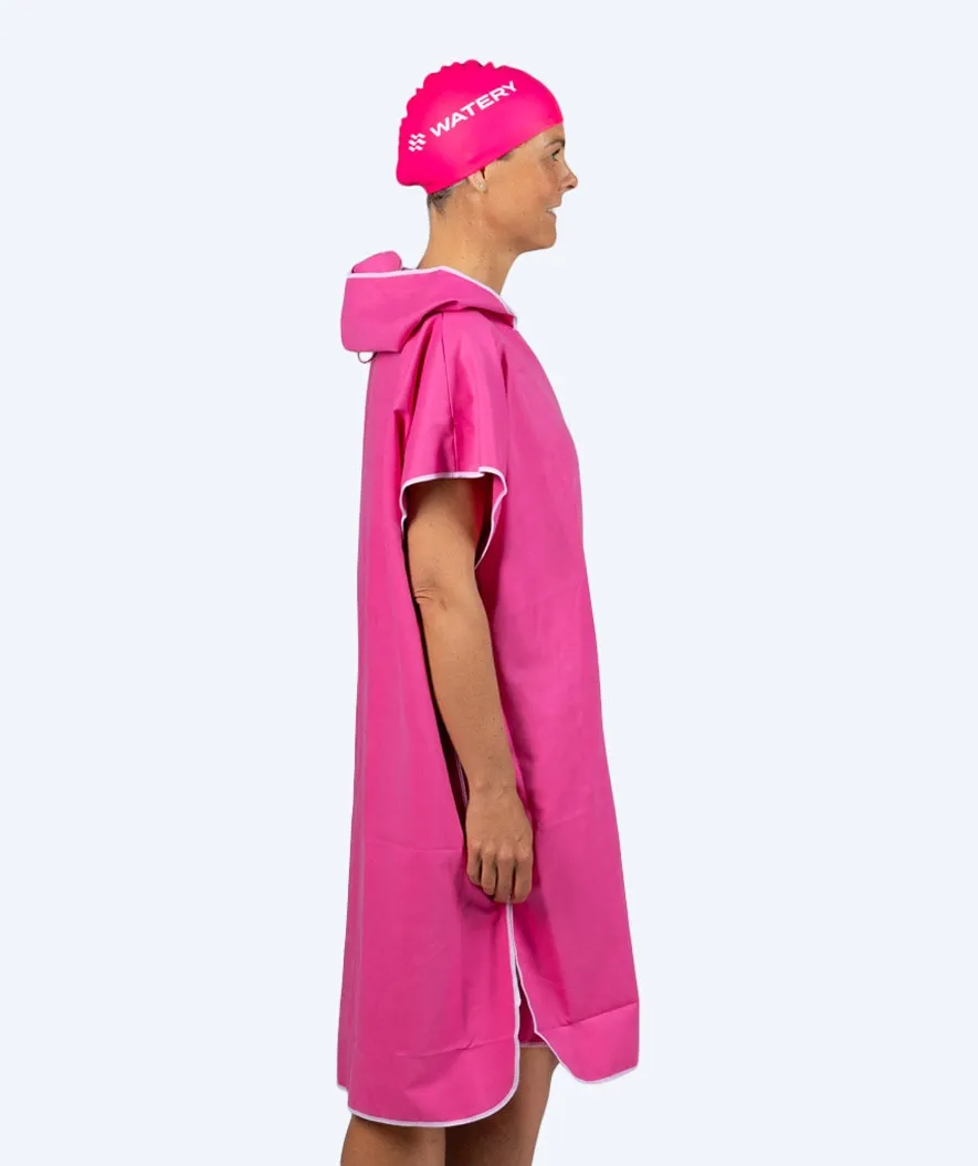 Watery badeponcho til voksne - Microfiber - Pink
