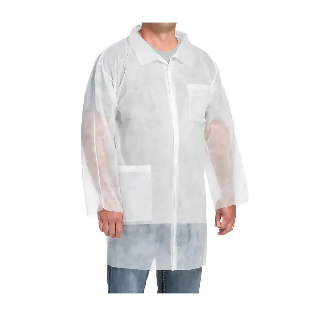 West Chester 3514/M Standard Weight 20GSM SBP Lab Coat - 2 pockets