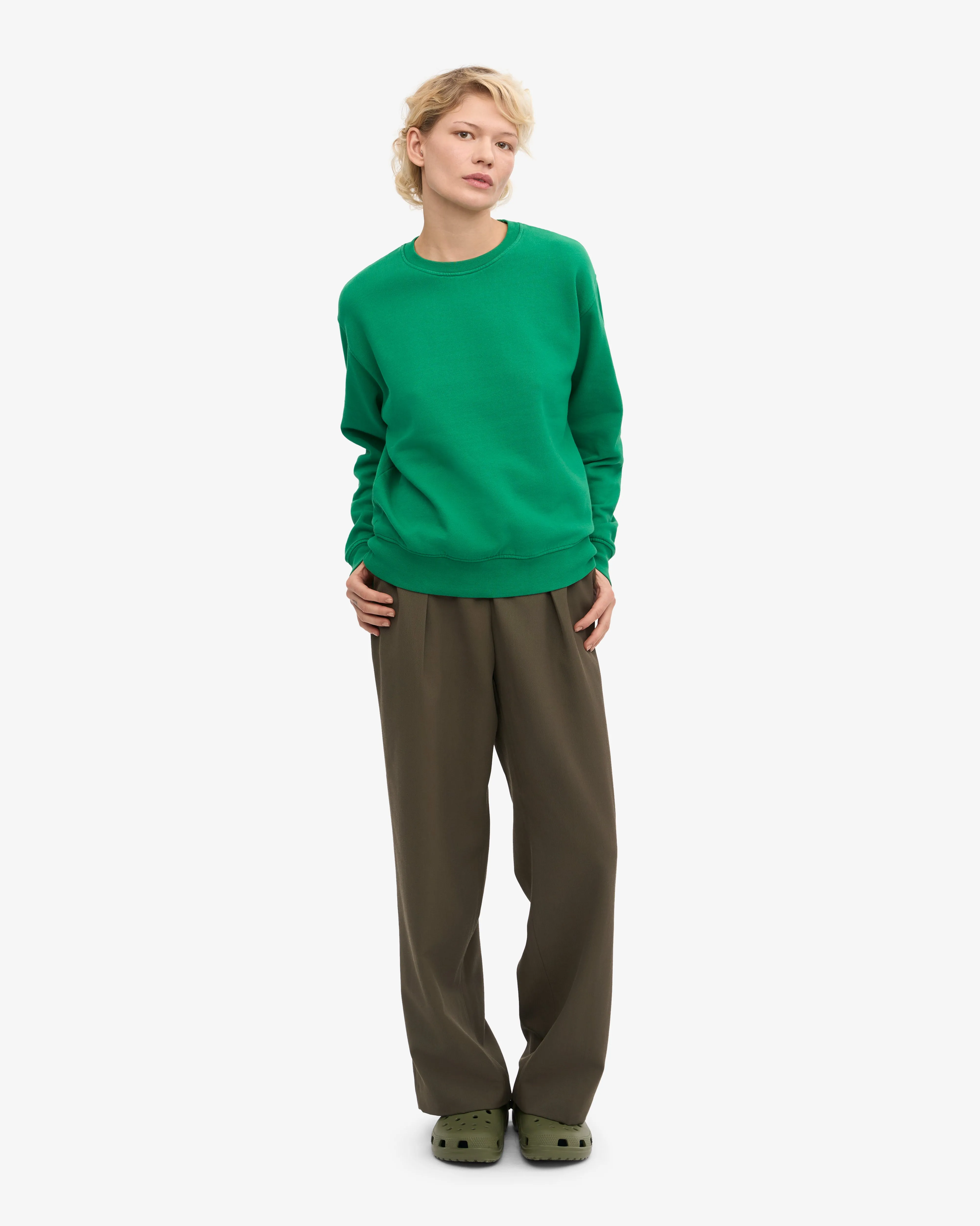 Women Classic Organic Crew - Kelly Green