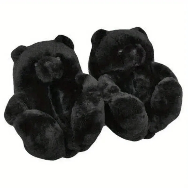 Women Teddy Bear Plush House Night Slippers