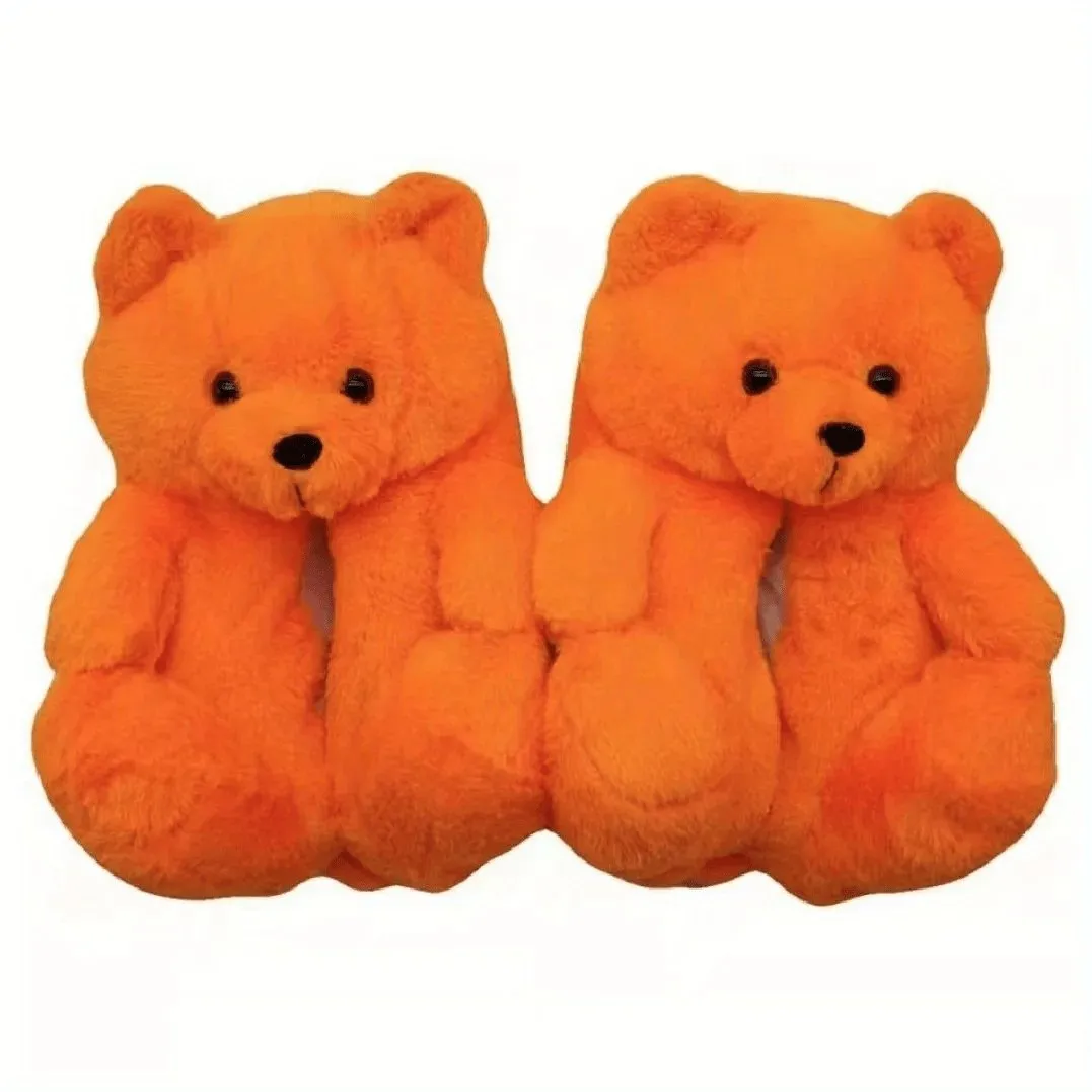 Women Teddy Bear Plush House Night Slippers