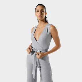 Women's Fitness - Wrap Jumpsuit - Grey Marl