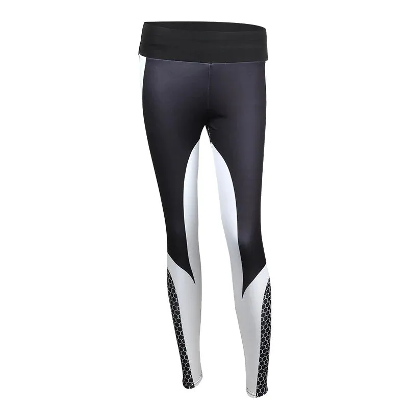 Women's Summer Fitness Leggings With Geometric Printing