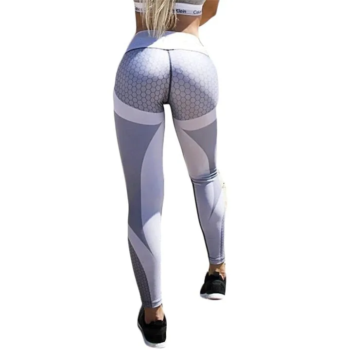 Women's Summer Fitness Leggings With Geometric Printing