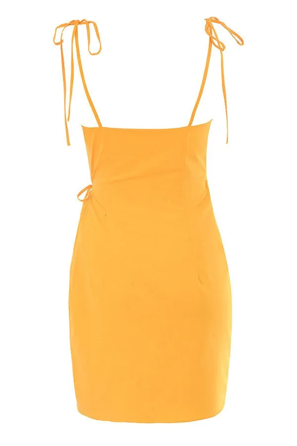 Women's Summer Sleeveless Sheath Deep V-Neck Mini Dress