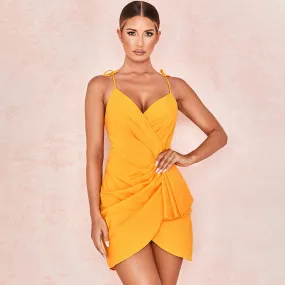 Women's Summer Sleeveless Sheath Deep V-Neck Mini Dress