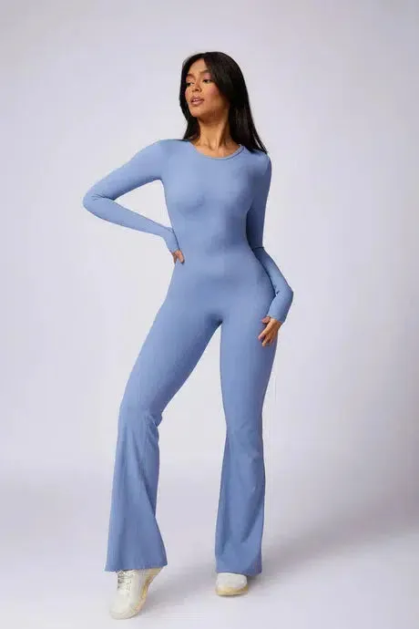 Zorina – Round neckline – Seamless gym jumpsuit
