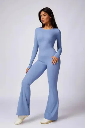 Zorina – Round neckline – Seamless gym jumpsuit