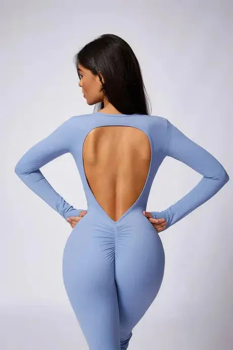 Zorina – Round neckline – Seamless gym jumpsuit
