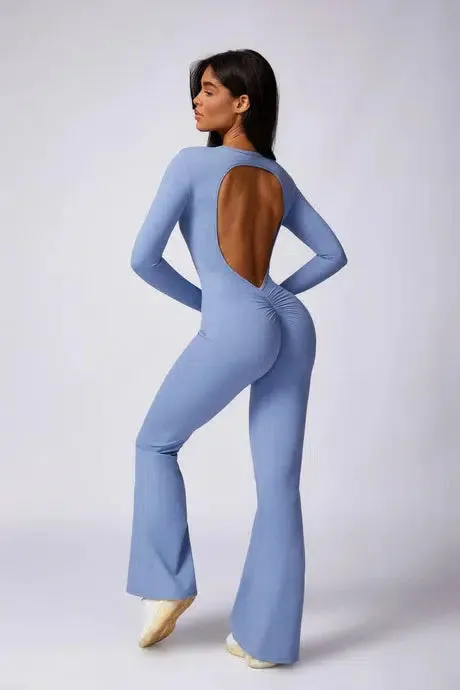 Zorina – Round neckline – Seamless gym jumpsuit